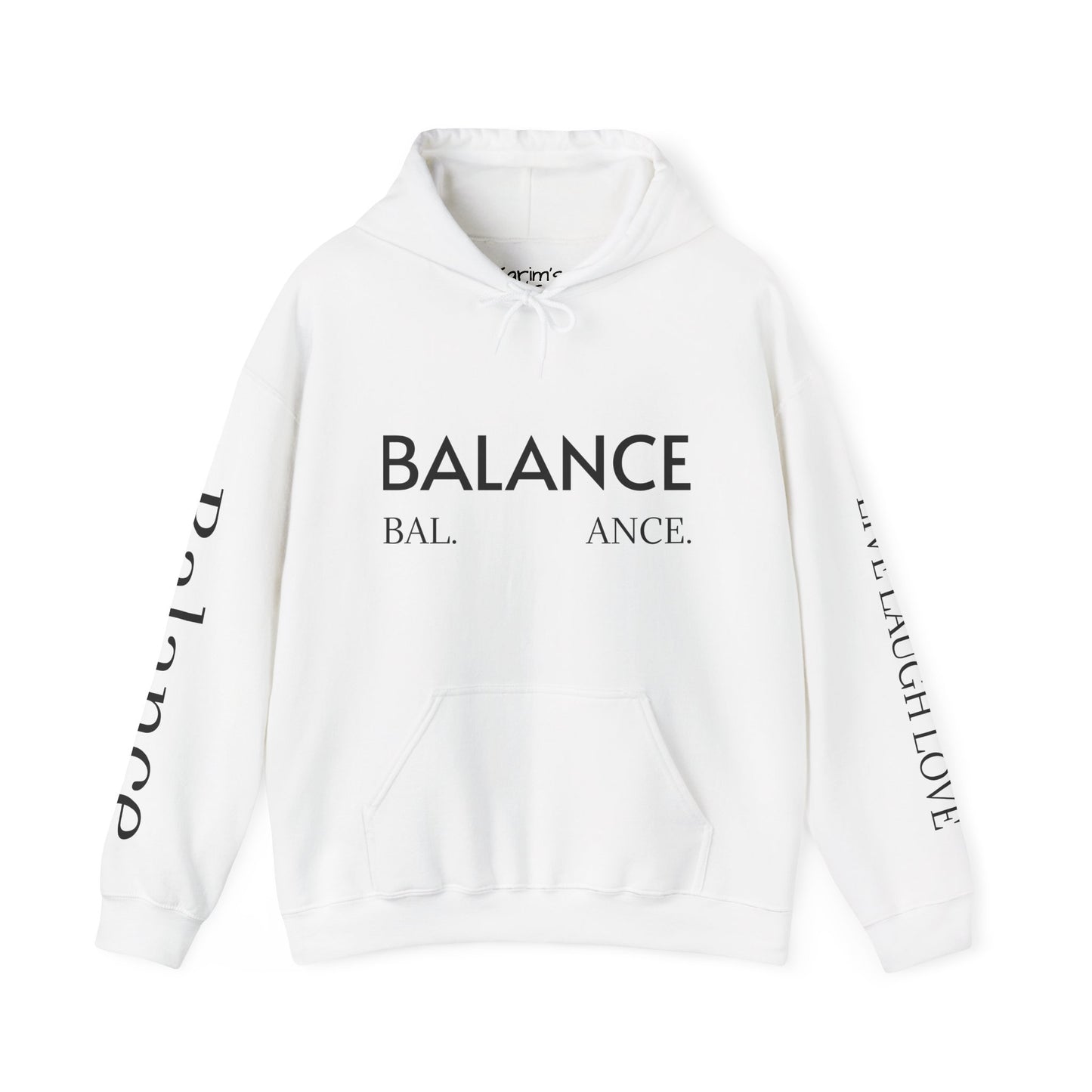 Balance Unisex Heavy Blend™ Hoodie - Live Laugh Love Design