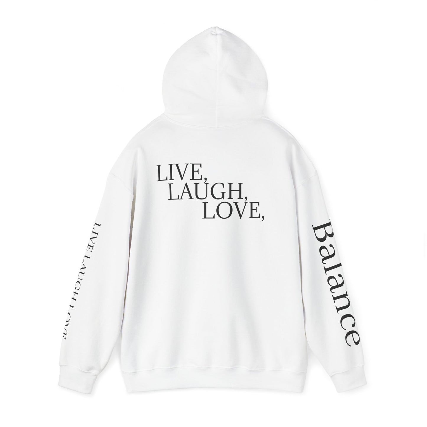 Balance Unisex Heavy Blend™ Hoodie - Live Laugh Love Design