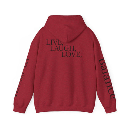 Balance Unisex Heavy Blend™ Hoodie - Live Laugh Love Design