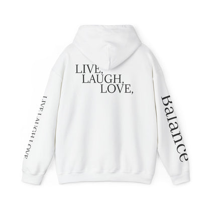 Balance Unisex Heavy Blend™ Hoodie - Live Laugh Love Design